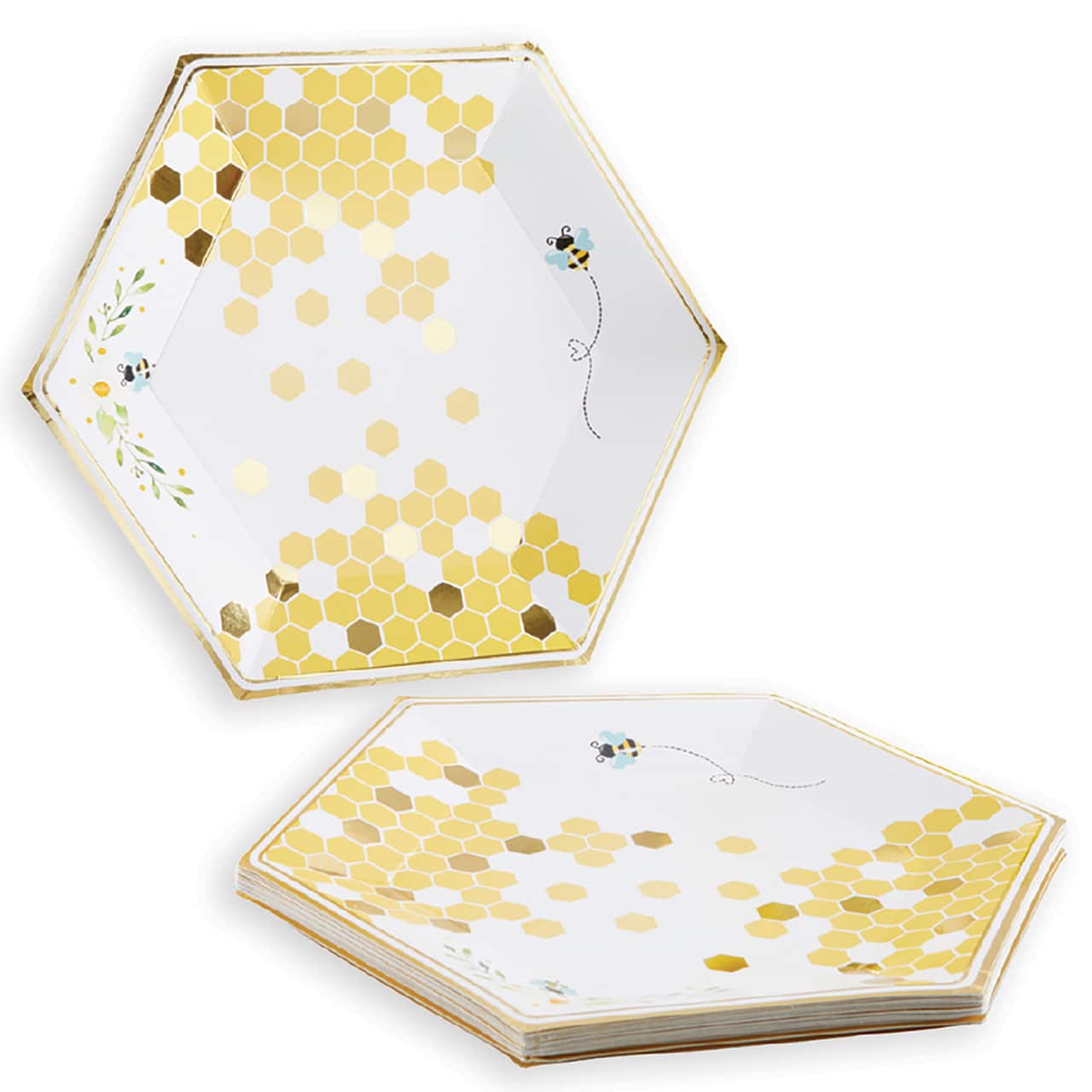 Kate Aspen® 9" Sweet As Can Bee Paper Plates, 32ct.